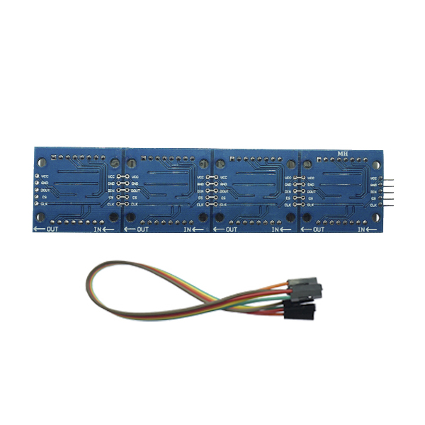 MAX7219点阵模块 4合一显示屏模块 单片机控制驱动模块 送5P线 蓝色 [TI02-003]