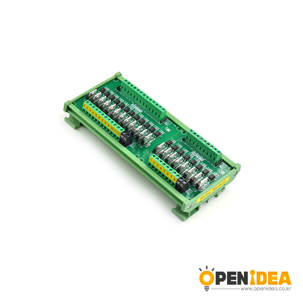 IO卡单片机PLC直流放大板PNP转NPN光耦隔离固态继电器晶体管输出-24V/20路/输出低电平NPN[CP011-051]