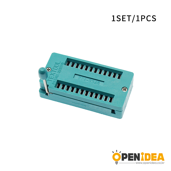优质IC锁紧座活动插座单片机芯片测试底座24P宽体（1个） [CC002-006]