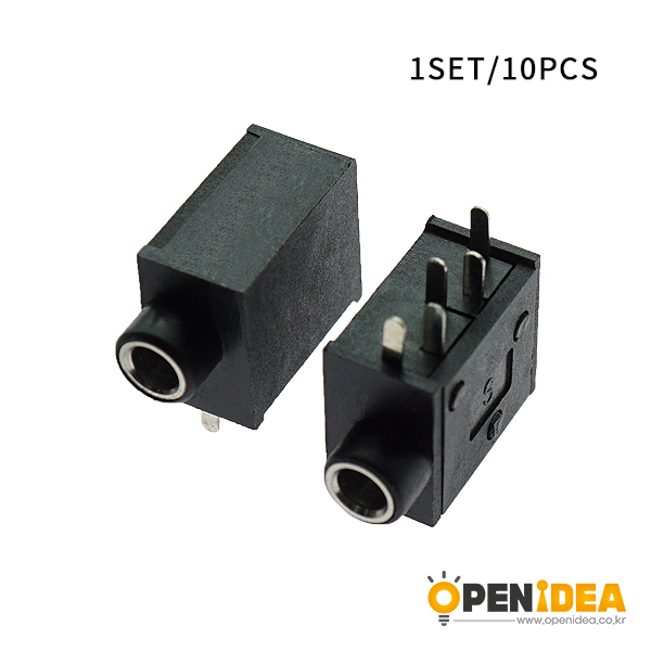 PJ-325 3.5mm口径耳机插座 黑色 [CH003-015]