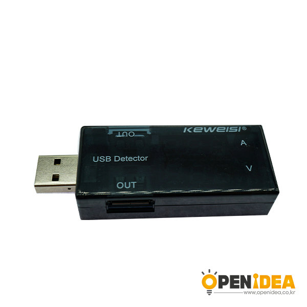 USB电压电流显示表头充电检测仪器充电器电流显示器接口测试模块 双数码管外壳透明黑色 [TI18-005]