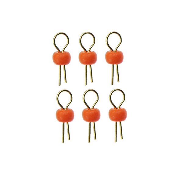 PCB测试点 PCB板测试针电路板测试针 圆柱形镀金陶瓷测试环测试珠 (橘红色)   [BK001-005]