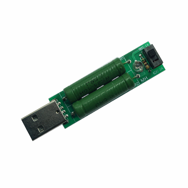 USB充电 电流检测负载测试仪器 带切换开关  可2A/1A放电老化电阻   [TA75-001]