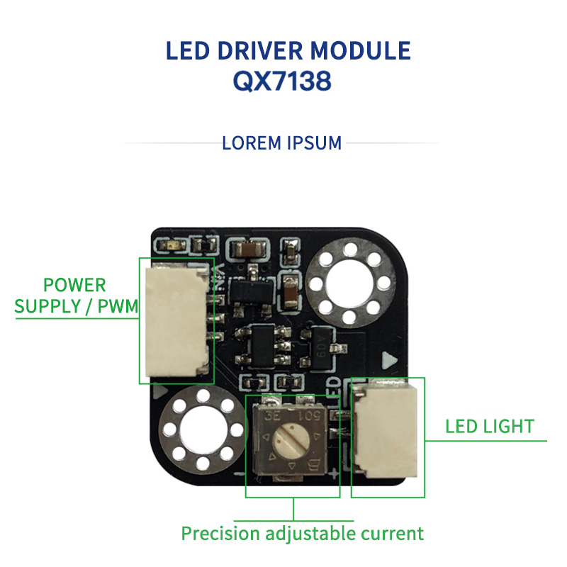 LED无级调光驱动模块3A大电流3.3V5V可调PWM直流QX7138兼容树莓派	[TJ58-006]