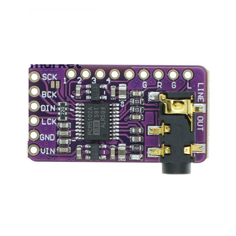 GY-PCM5102 I2S IIS 单片机 树莓派 优质无损数字音频DAC解码板	{TX66-008}