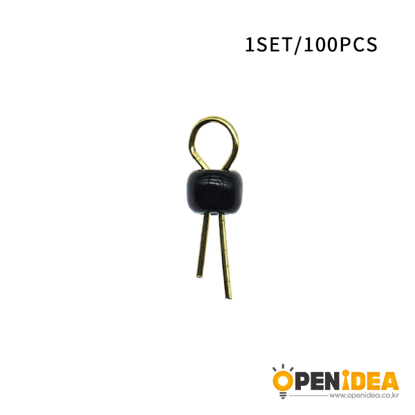 PCB测试点 PCB板测试针电路板测试针 圆柱形镀金陶瓷测试环测试珠  (黑色) [BK001-003]