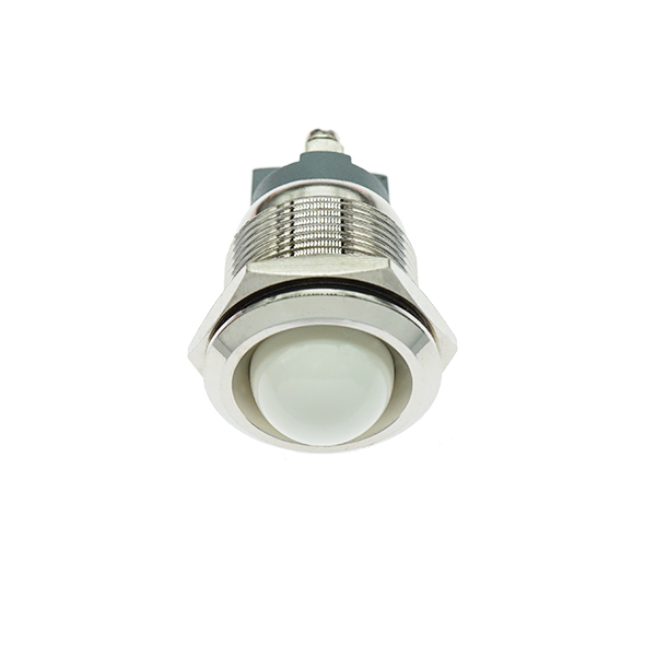 LED金属指示灯高头不带线 19mm12v-24v 白色 螺丝脚 [SH003-052]