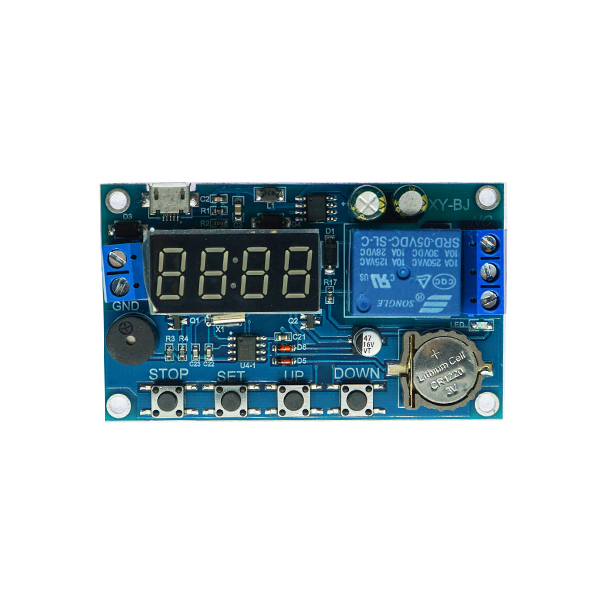 24H定时/实时/延时继电器模块  与时钟同步/5时段时间控制板   [TR09-004]