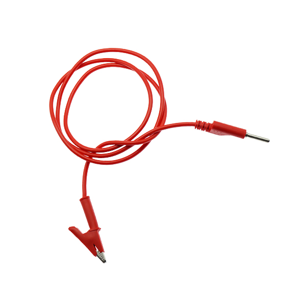 双头A-B夹线-硅胶线耐压1500电流10A长1米 红色 [BD001-013]