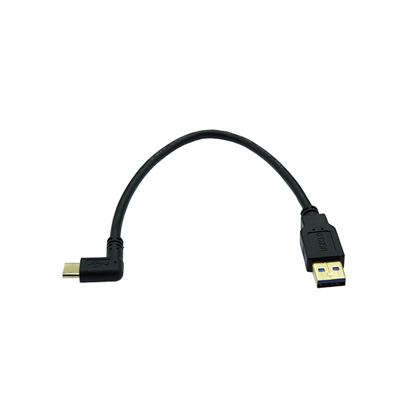 USB3.0 AM直头/type-c 侧弯头 镀金头 0.25M [BL002-004]