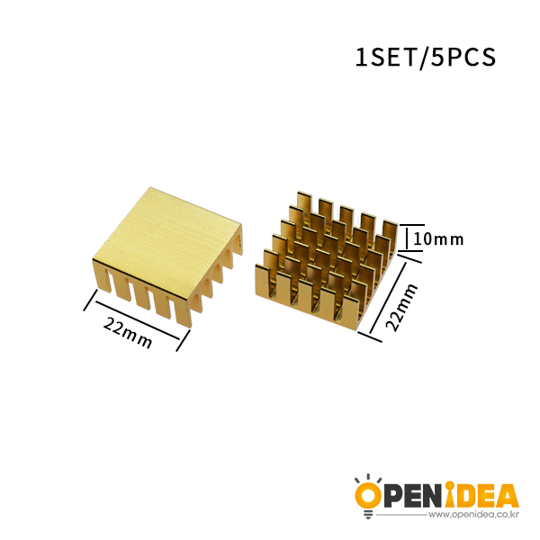22*22*10mm/芯片散热器 金色   [CL001-017]