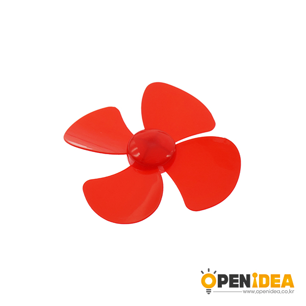 四叶螺旋桨 风叶 塑料玩具配件 diy科技制作 风车模型手工 直径80mm(红色)[MC001-005]