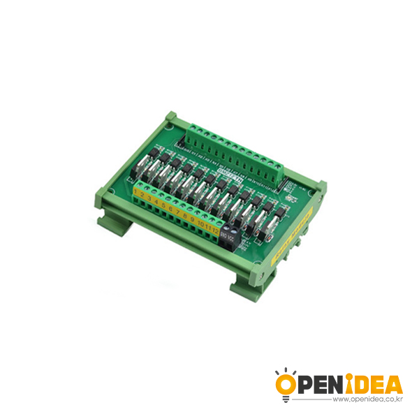 IO卡单片机PLC直流放大板PNP转NPN光耦隔离固态继电器晶体管输出-3.3V/12路/输出高电平PNP[CP011-006]