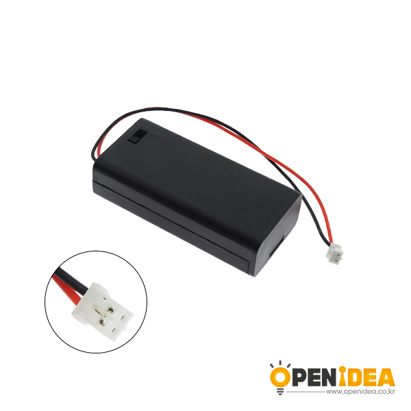 2NAA两节五号电池盒带盖带端子（PH2.0） [AC04-001]