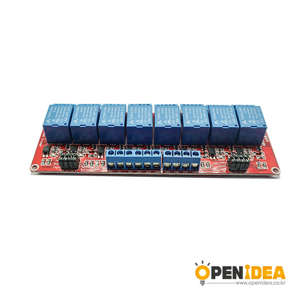 8路 5V继电器模块 光耦隔离 高低电平触发 单片机  [TD24-005]