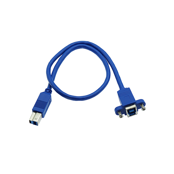 USB3.0 BF(带耳朵）-BM（蓝/黑）镀镍  0.5米 [BL002-020]