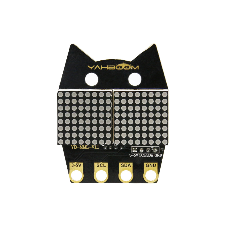亚博智能 LED:BIT点阵模块适用microbit绿色8*16屏幕矩阵显示界面[TX51-001]