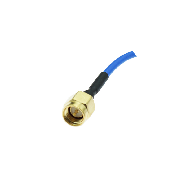 SMA公转SMA-J公头内螺内针连接线蓝色RG405半柔电缆 6G高品质测试,线长30cm（线长可订制）  [CD004-008]