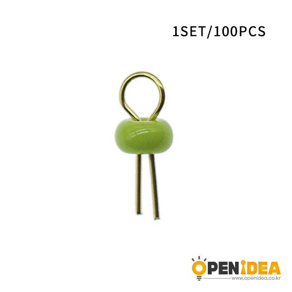 PCB测试点 PCB板测试针电路板测试针 圆柱形镀金陶瓷测试环测试珠  ( 浅绿色 )  [BK001-007]