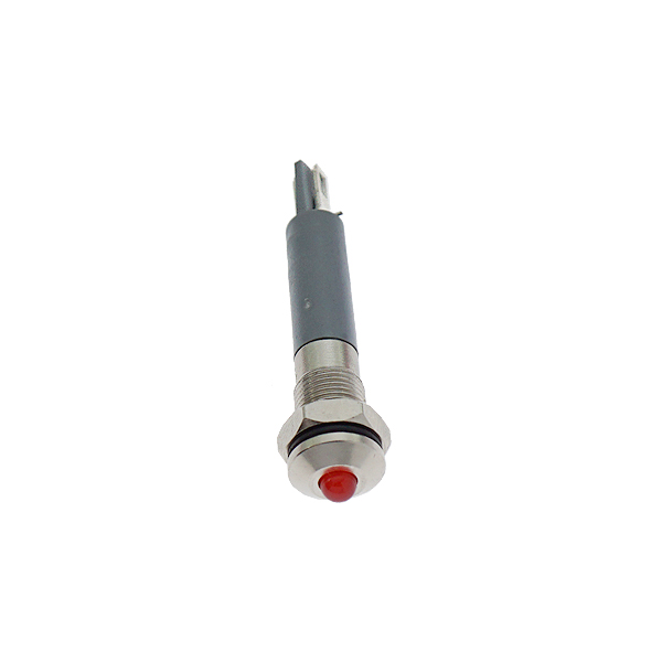 LED金属指示灯高头不带线 6mm12v-24v 红色 焊接脚  [SH003-061]