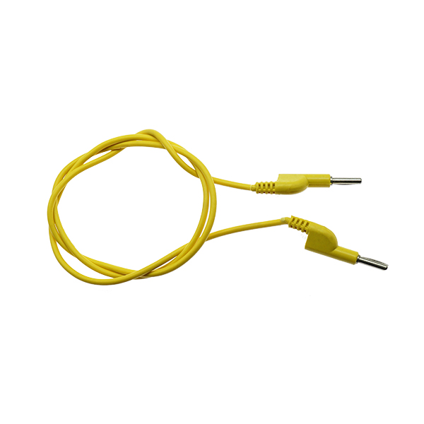 双头A-A夹线-硅胶线耐压1500电流10A长1米 黄色 [BD001-009]
