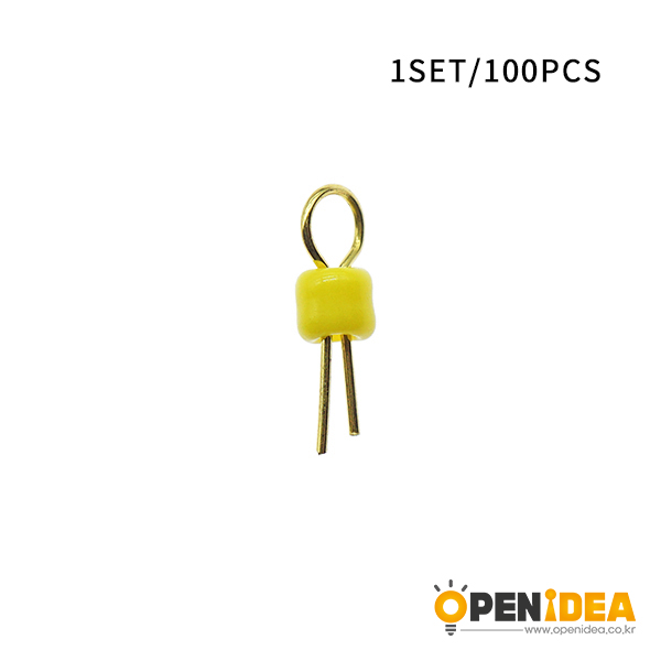 PCB测试点 PCB板测试针电路板测试针 圆柱形镀金陶瓷测试环测试珠  (黄色)  [BK001-002]