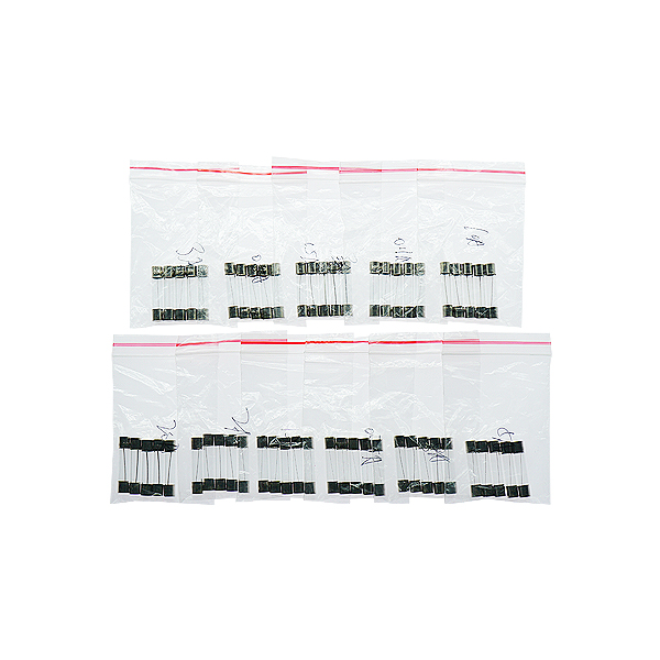 玻璃保险丝 保险管 熔断器包盒 6*30mm 0.1A-20A 11种各5只混合装 [ KA11-005]