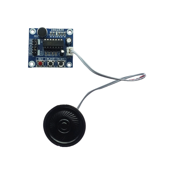 ISD1820录音语音模块 语音模块 录放音模块  板带咪头 送0.5W喇叭 [TP26-001]