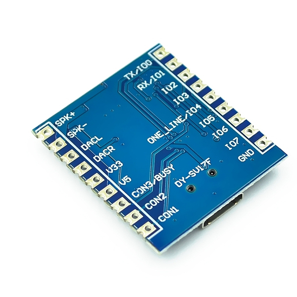语音播放模块 IO触发 串口控制 USB下载flash 语音模块DY-SV17F	{TP40-002}