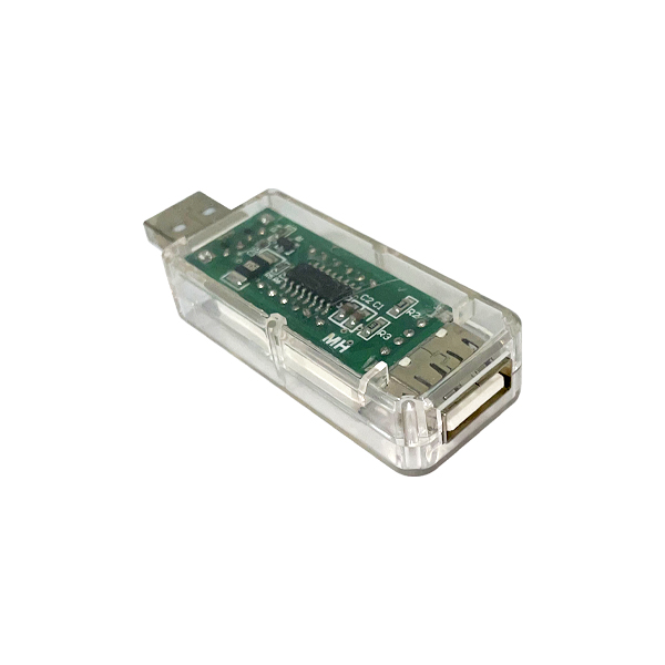 USB电压电流显示表头充电检测仪器充电器电流显示器接口测试模块 直式透明 [TI18-001]