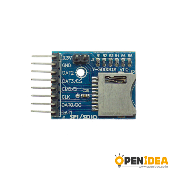 MicroSD카드 3.3V TF카드모듈 SPI SDIO모듈 [TU01-001]