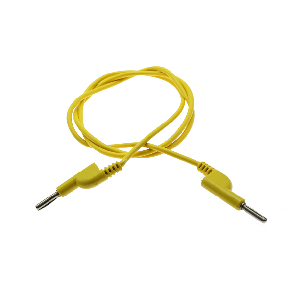 双头A-A夹线-硅胶线耐压1500电流10A长1米 黄色 [BD001-009]