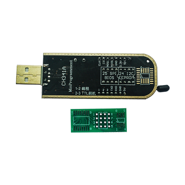 土豪金CH341A编程器USB主板路由液晶BIOS/FLASH/24/25烧录器 [TB12-001]