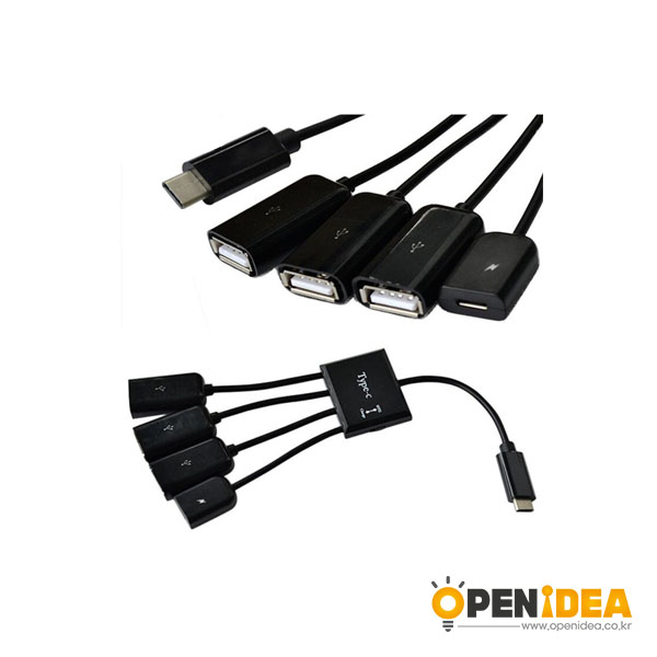 Type-C OTG数据线转换USB接口多头HUB集线器1分4平板2代4C-{BL024-015}
