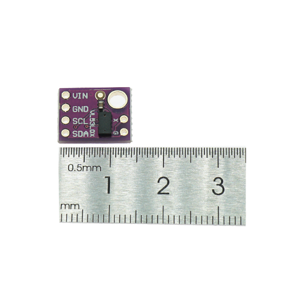 GY-530 VL53L0X 激光测距传感器 ToF测距 飞行时间测距传感器模块  单孔紫色板 [TN04-001]